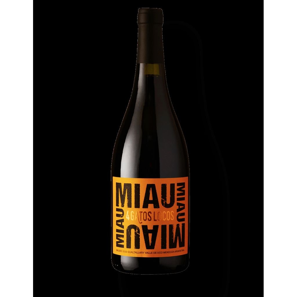 vinho tinto 4 gatos locos malbec miau